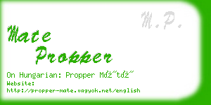 mate propper business card